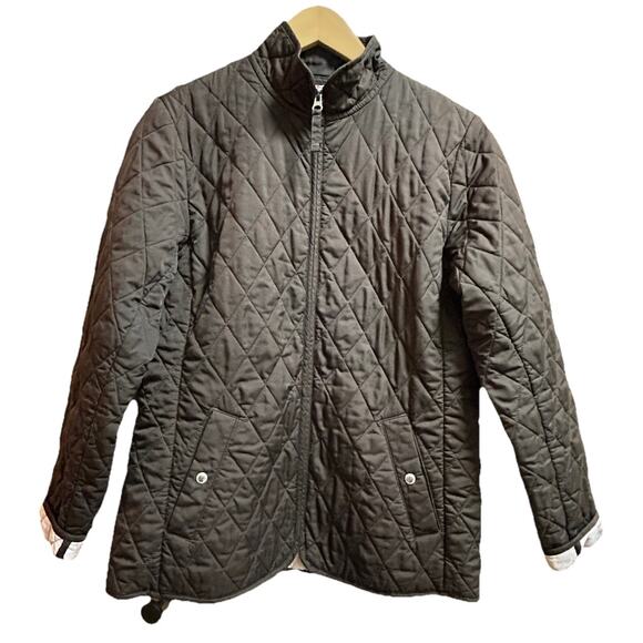 Lands End Equestrian Women's Diamond Quilted Barn Jacket Lightweight Full Zip-S - Picture 1 of 6